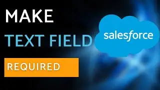How to make text field required in Salesforce | Make text field required in Salesforce