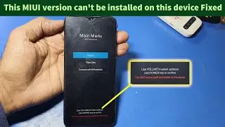 Redmi Note 8 Pro Unlock Bootloader | This MIUI version can't be installed on this device Fixed