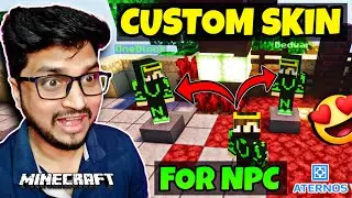 How To Use Custom SKIN for NPC | Custom Skin NPC | Custom NPC Skin | Minecraft Aternos JAVA + PE