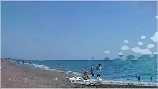 Футажи Море Волны Пляж Небо Фон для видеомонтажа
