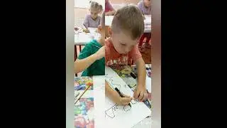Рисование с детьми.  Ёжик.