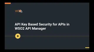 Securing APIs with API Keys in WSO2 API Manager