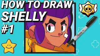 HOW TO DRAW SHELLY ICON | BRAWL STARS | STEP BY STEP | TUTORIAL