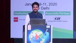Shri Anurag Singh Thakur, Minister of State for Finance and Corporate Affairs at CMA Global Summit