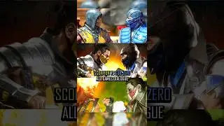 Scorpion vs Sub-Zero Lines in MkX , Mk11 , and Mk1 khaos Reigns 