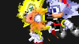 Super Sonic vs Hyper Amy Black - sprite animation #shorts #short