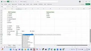 Computer Class | Excel Chapter 2 | Date and Text Function