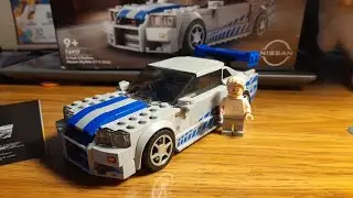 Полная сборка Lego Speed Champions Nissan SkyLine GT-R R34
