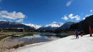 Llegando a Courchevel - La Praz (1300m) por la pista Murettes