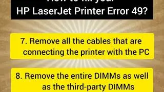How to Eliminate HP LaserJet Printer 49 Error