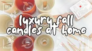DITL | making luxury fall wooden wick candles at home 🍁