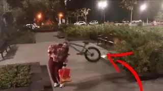 Кинул бмх в Женщину, ПОЛНОЕ ВИДЕО, реакция