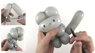 How to make one balloon kitty - step by step tutorial