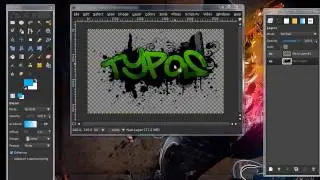 How to make a splatter graffiti effect in GIMP (HD)