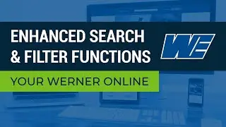 Your Werner Online FAQ - Enhanced Search & Filter Functions