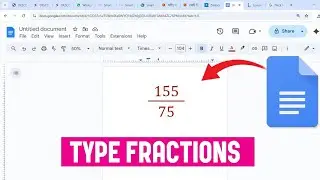 How to Write Fractions In Google Docs