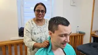 She has sent me to Nirvana with this massage | ASMR Strong head and neck massage by Bharti