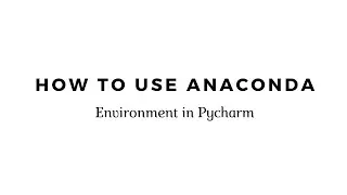How to use anaconda environment in pycharm