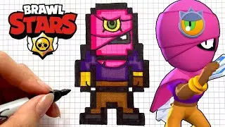 HOW TO DRAW TARA PIXEL ART BRAWL STARS
