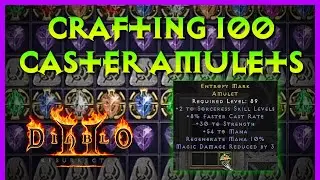 Diablo 2 Resurrected - Crafting 100 Caster Amulets