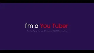Auto Text Typing Animation Effect Using HTML CSS And JavaScript | | CODEZ