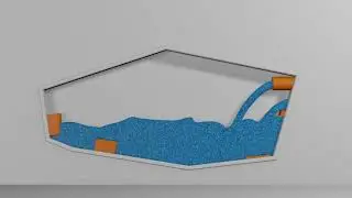 HD Particle fluid simulation - Water tank 2 [blender]
