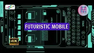 Futuristic 2050 Sci-Fi Mobile Interface | Vertical HUD Animation | 4K Quality