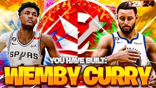 *INSANE* VICTOR WEMBANYAMA x STEPHEN CURRY BUILD NBA 2K24 NEXT GEN! BEST BIG MAN & CENTER BUILD 2K24