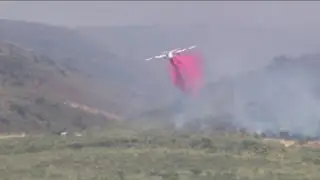 Fire burning at MCAS Miramar near San Diego freeways