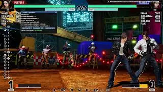 KOFXV 2.41 Kyo Corner Combo with 236A hit-state-only hitbox change.