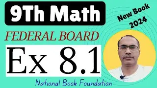 9Th Class Math Exercise 8.1 Federal Board || FBISE Math 9Th 2024 || Geometry Of Straight Line