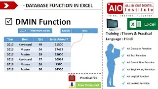 How to use the DMIN function in Excel