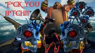 stealing the new siren skull from angry crews in sea of thieves