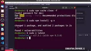 como atualizar node js ERROR: Node.js v10 is no longer supported.