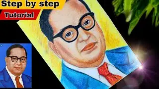 Dr. B R Ambedkar Oil pastel Drawing Tutorial 💥