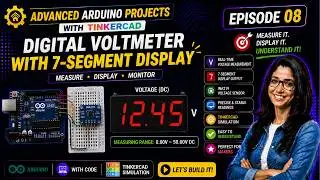 Arduino Projects with Tinkercad | Episode 8: Digital Voltmeter with 7-Segment Display | Mbed Systems