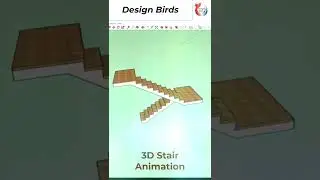 U-Shape Stairs | 3D Stairs Animation #shorts