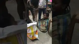 kids in bags