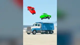 Double Jump Into a Dump Truck! | BeamNG.drive