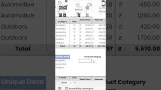 Unique Formula and DROP Down List