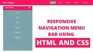 How to Create Responsive Navigation Menu Bar Using Html and CSS