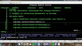 Coding in RPG (IBM i/AS400). Using the option *convert.