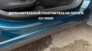 Дополнительный уплотнитель на порог. Защита от грязи на порогах Джили Монжаро/ Geely Monjaro