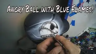 Angry Baseball with Blue Flames!!