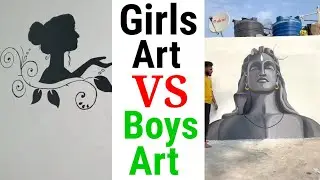 Girls Art VS Boys Art | girls vs boys
