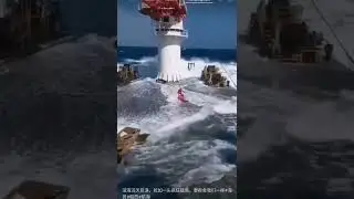 The huge waves in the deep sea are like a crazy beast, trying to devour us #sailor #crew #nautical