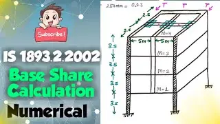 Base Share Calculations as per IS 1893.2.2002 |Earthquake Engineering | Numerical 2