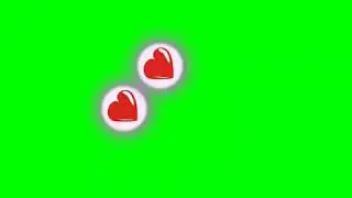 green screen double hearts effect