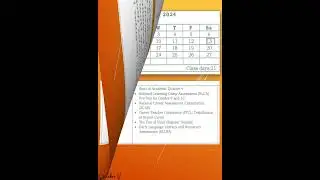 Monthly School Calendar for School Year 2023-2024