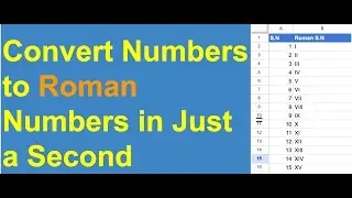 Convert Numbers to Roman Numbers | Quick Excel Tips and Tricks | Part 4
